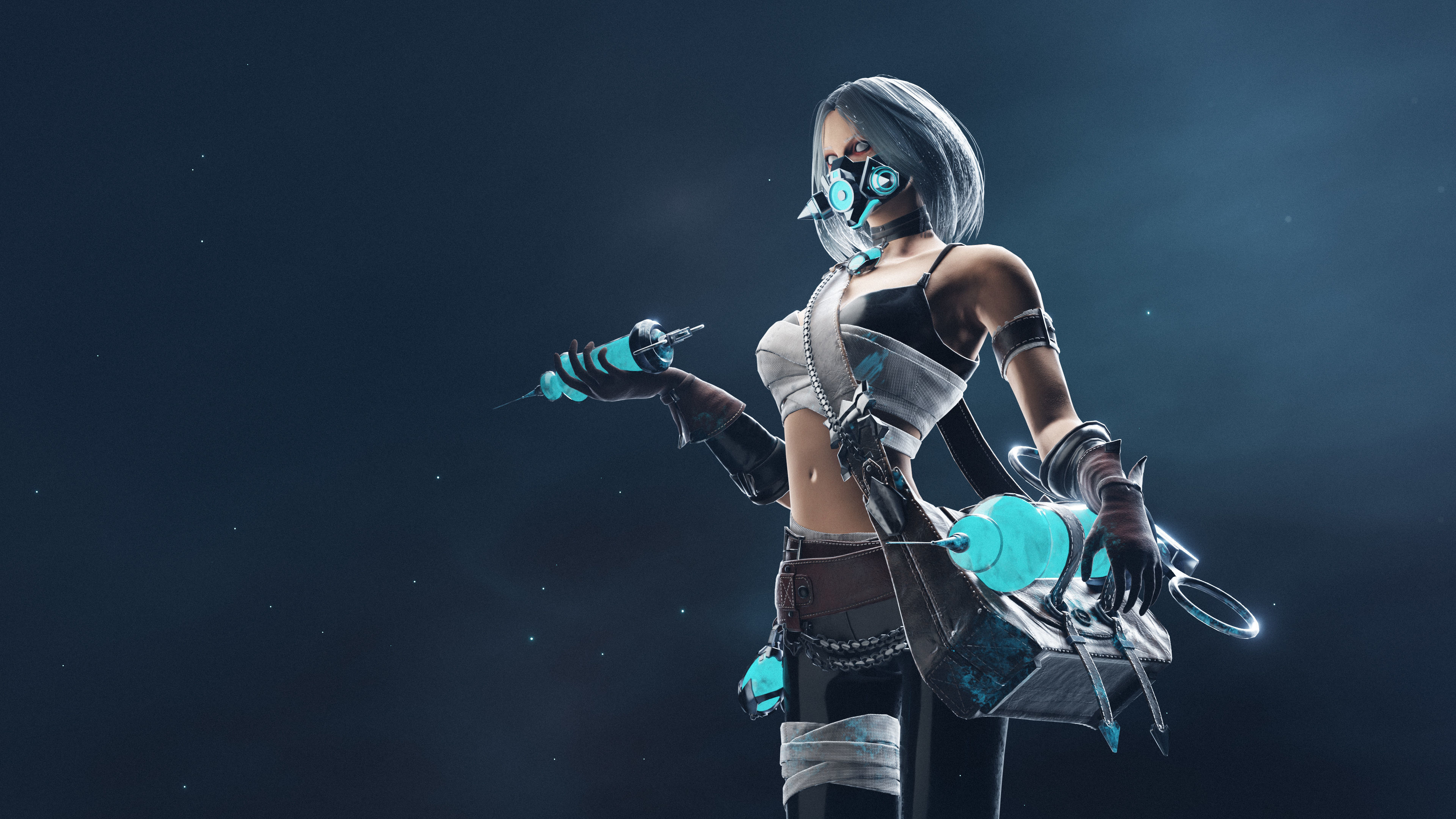 ALCHEMIST GIRL GAMEREADY CHARACTER LOW POLY Low-poly 3D model_2