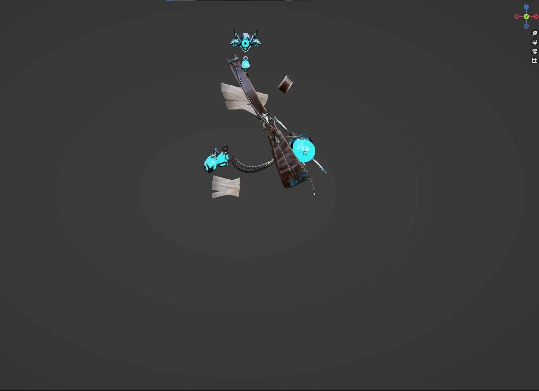 ALCHEMIST GIRL GAMEREADY CHARACTER LOW POLY Low-poly 3D model_12