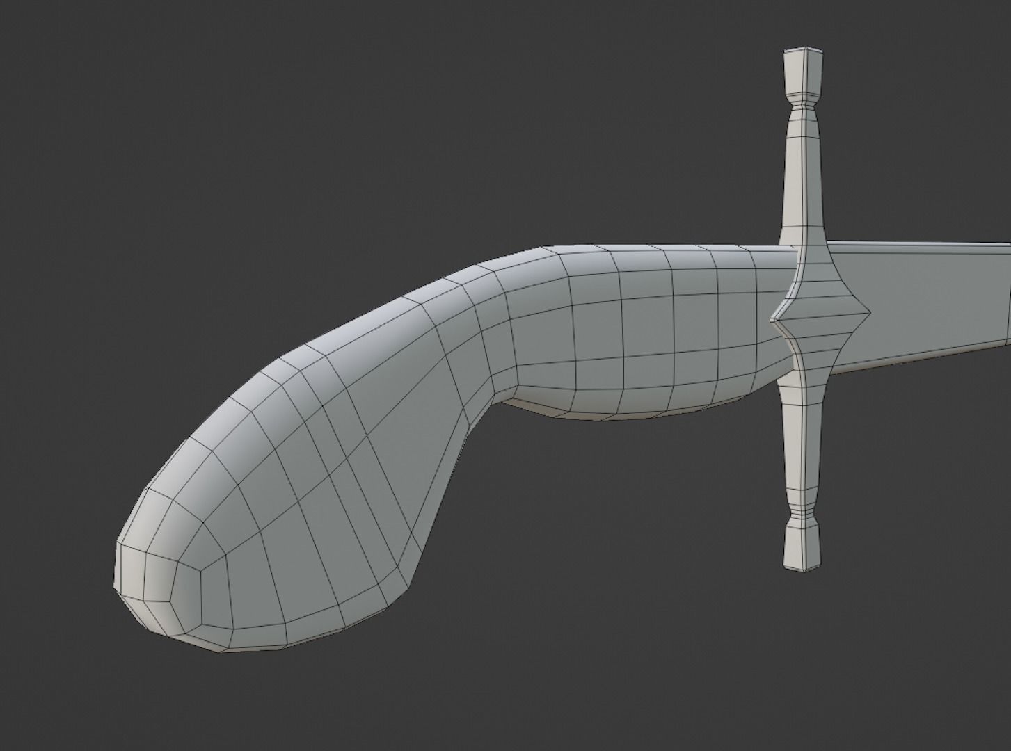 Ukrainian Cossack Saber Low-poly 3D model_8