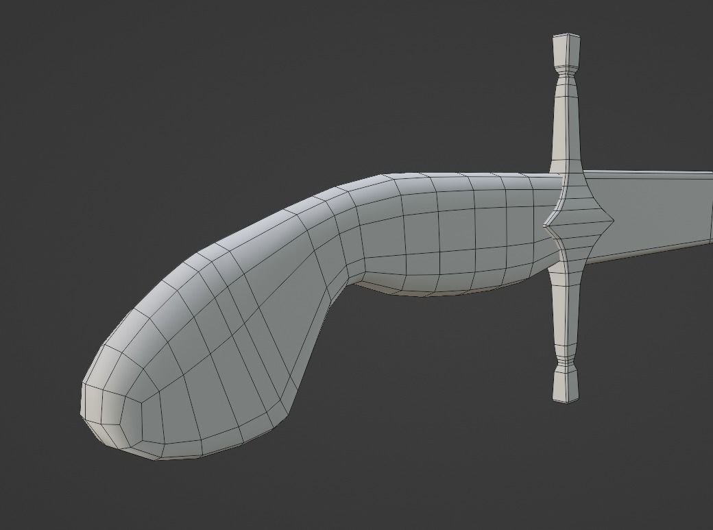 Ukrainian Cossack Saber Low-poly 3D model_11