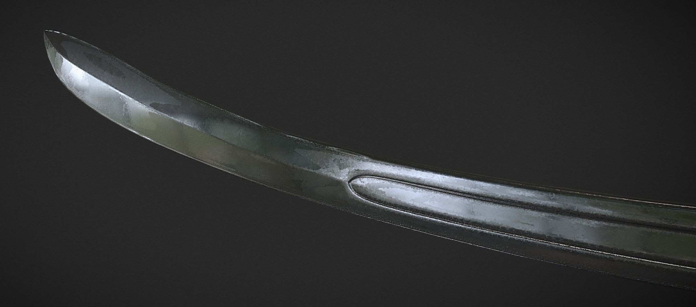 Ukrainian Cossack Saber Low-poly 3D model_3