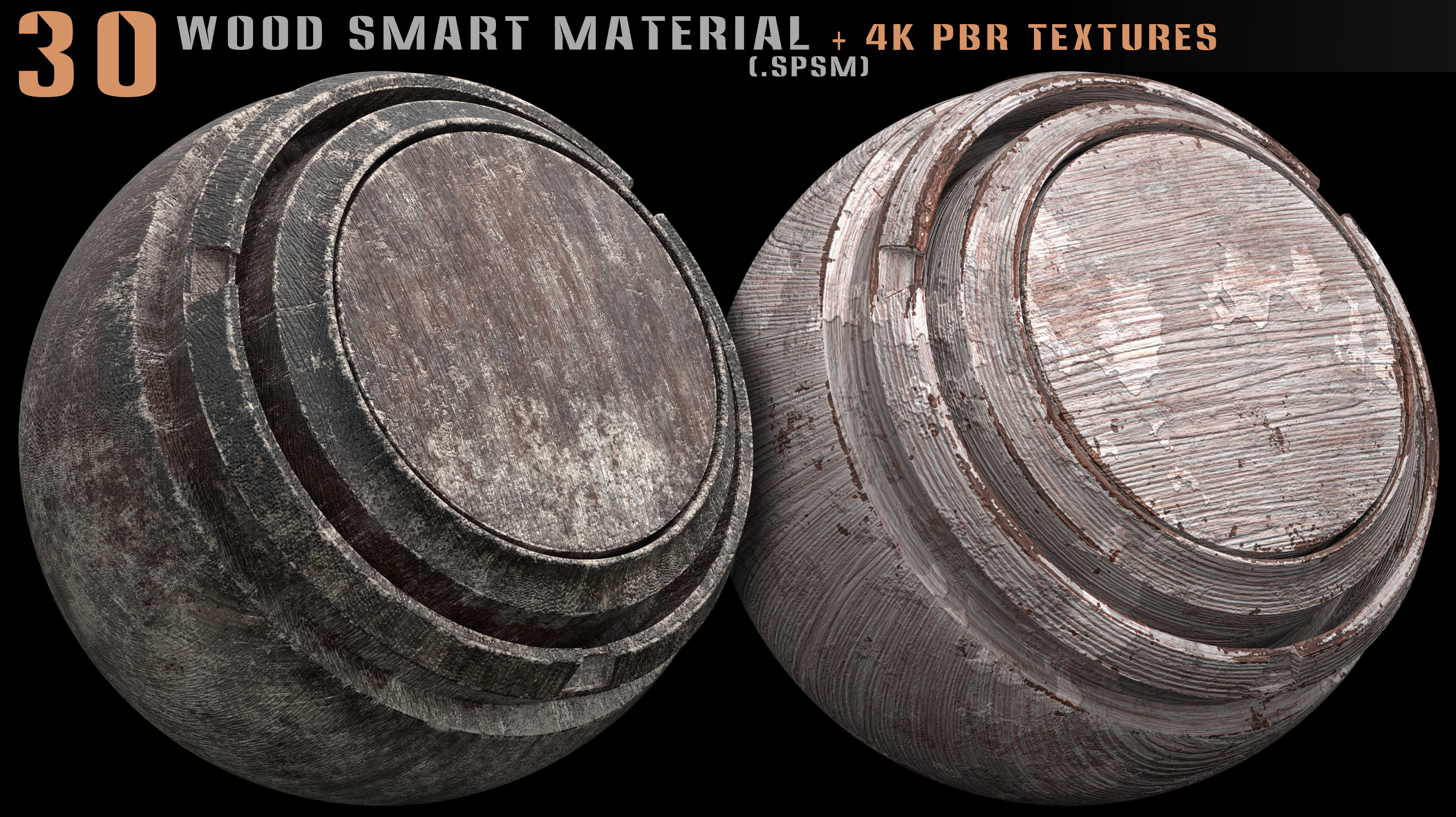 30 wood smart material and 4k PBR textures - Vol 10 Texture_3