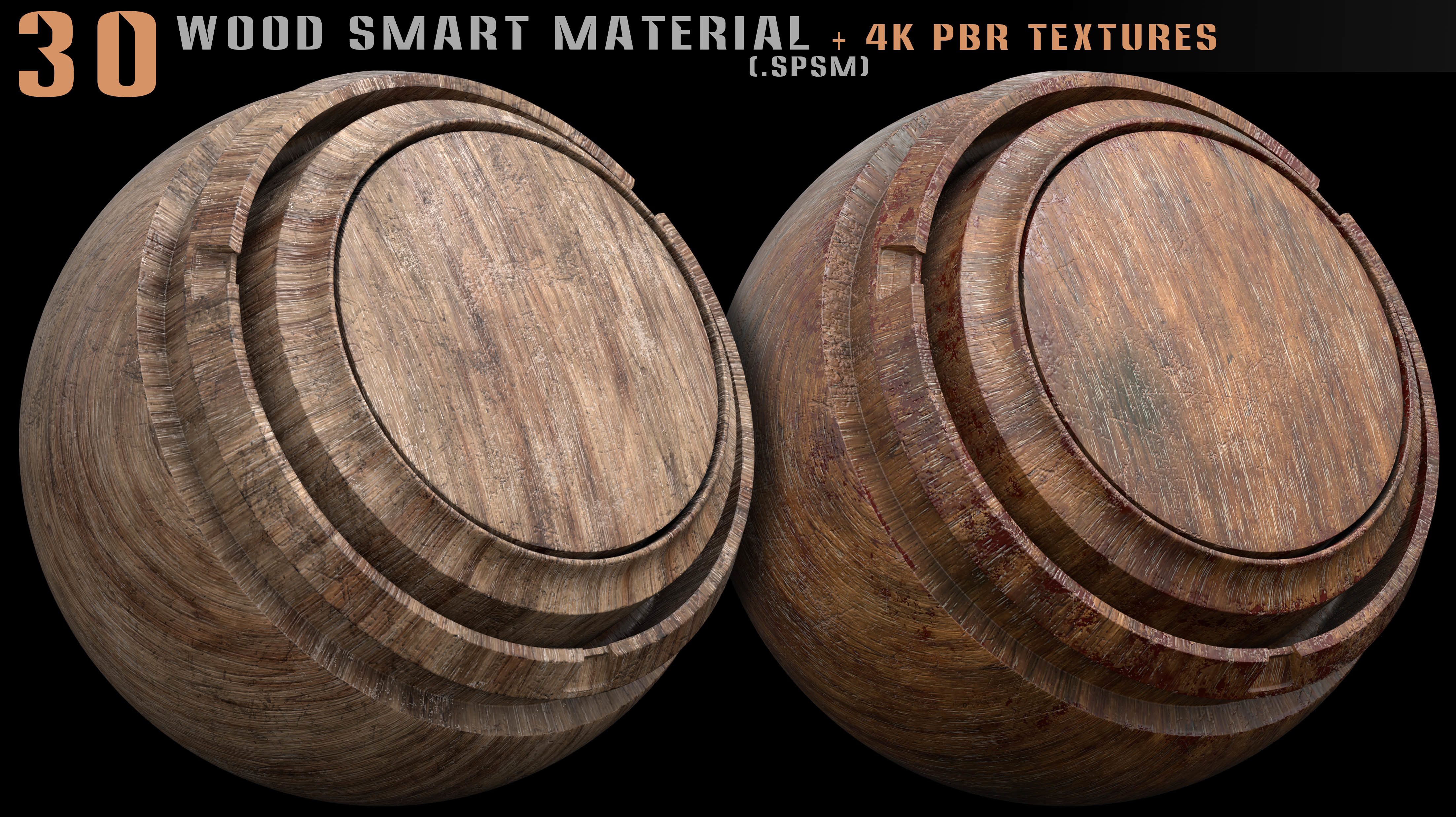 30 wood smart material and 4k PBR textures - Vol 10 Texture_4