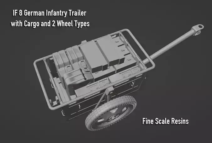 1 35 German IF8 Infantry Trailer with Cargo 3D print model