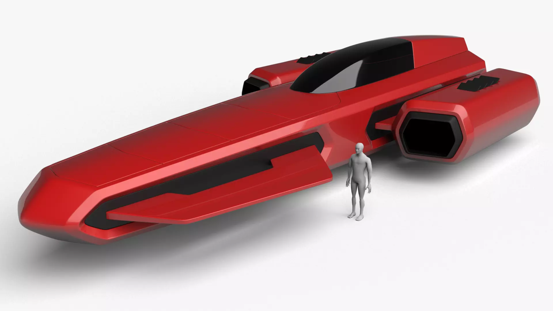 Racing Spaceship Antares 3D model_0