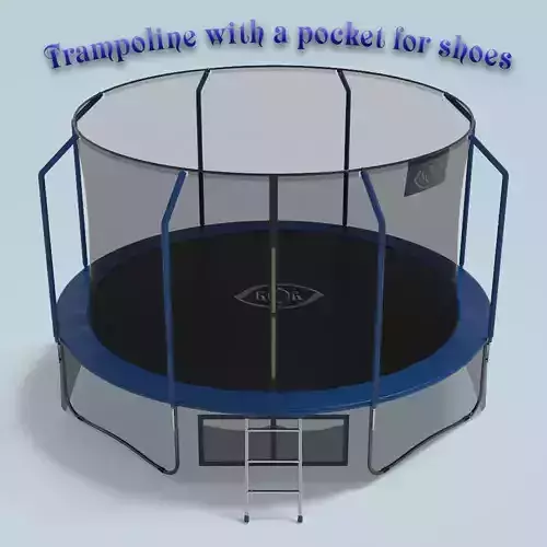 Trampoline with a pocket for shoes 3D model