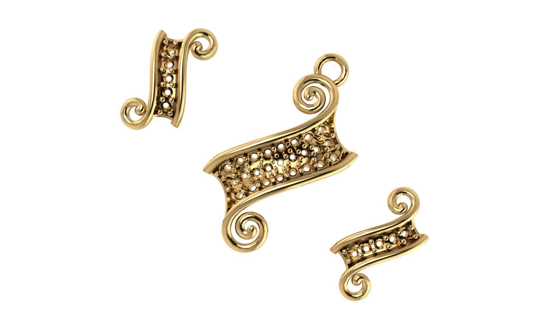 Women pendant 3D print model 3D print model_3