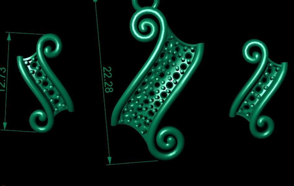 Women pendant 3D print model 3D print model_6