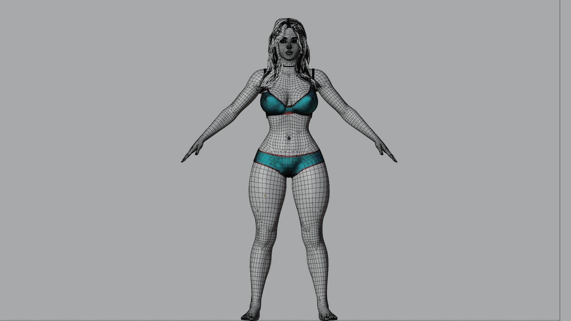 Beautiful Woman Realistic Detailed - Sera Low-poly 3D model_24