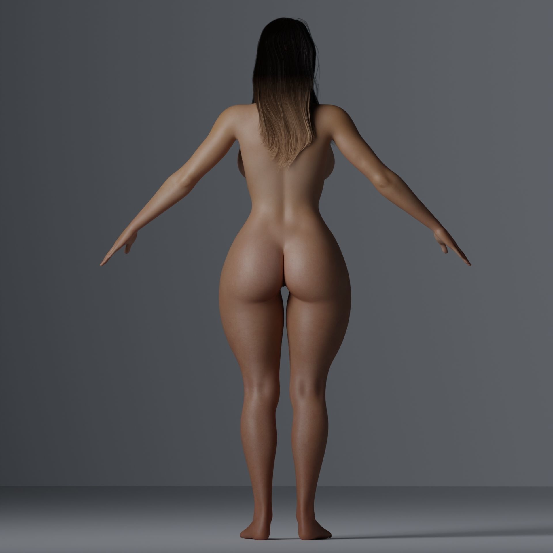 Beautiful Woman Realistic Detailed - Sera Low-poly 3D model_14