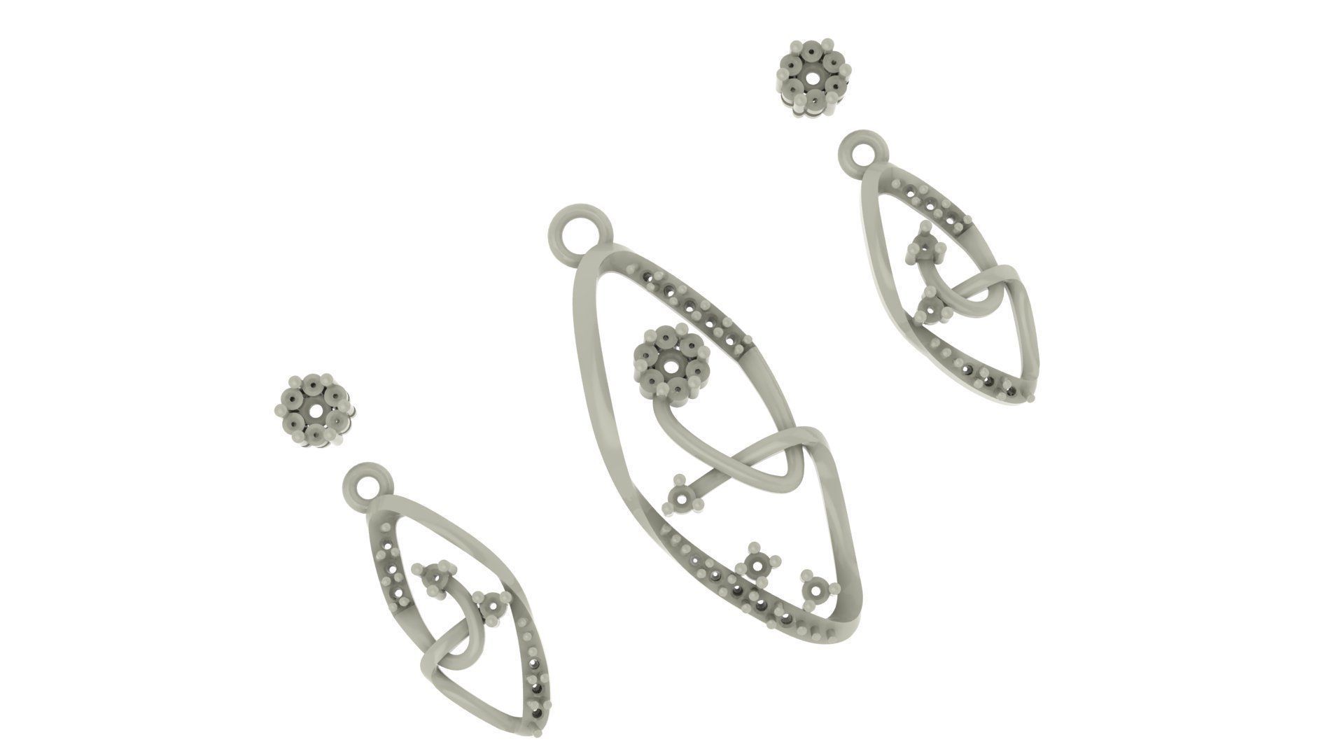 Women pendant 3D print model 3D print model_5