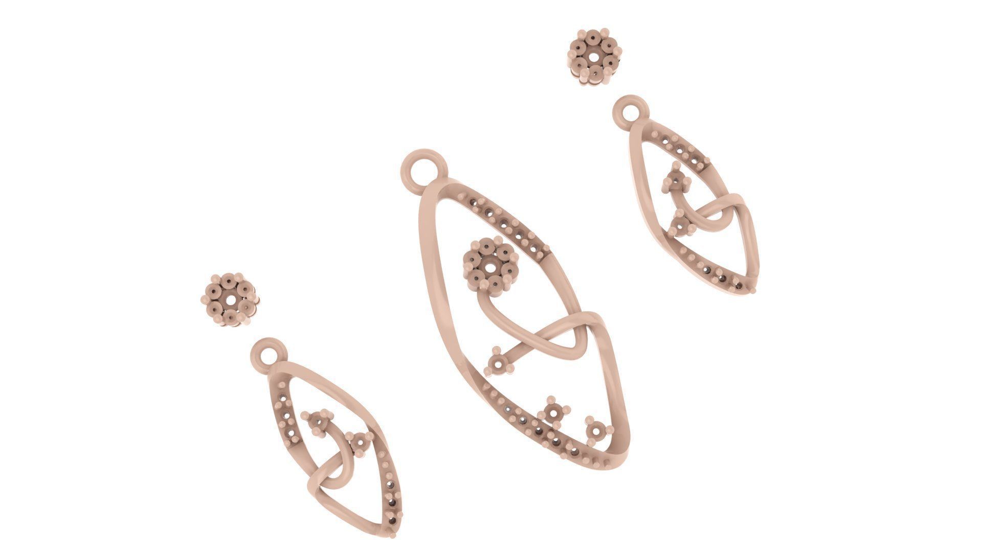 Women pendant 3D print model 3D print model_6