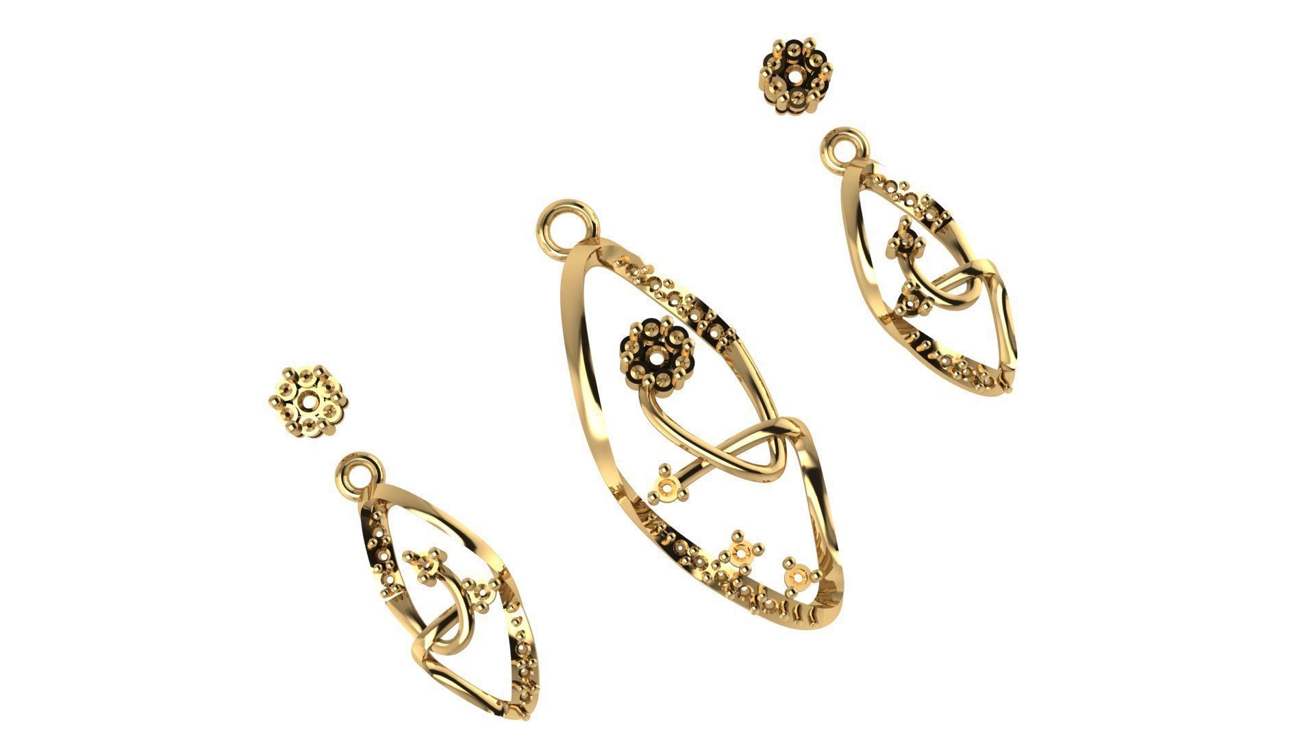 Women pendant 3D print model 3D print model_4