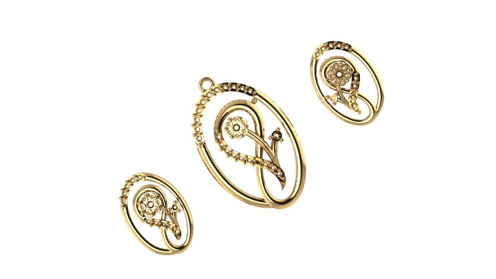 Women pendant 3D print model 3D print model_3