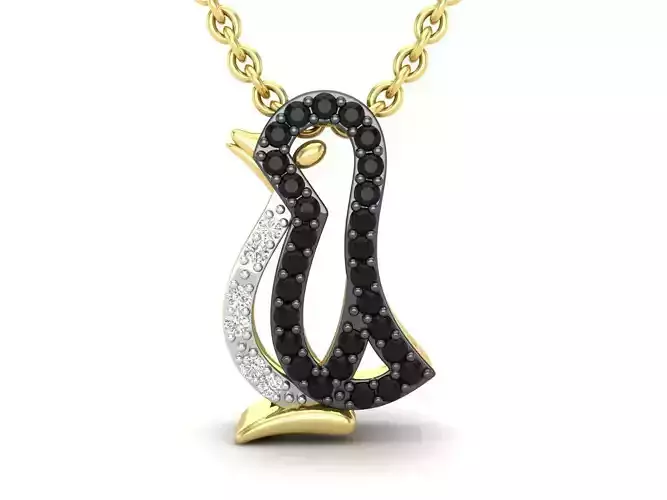 AV 492 Diamond Ladies Penguin Pendant 3D print model