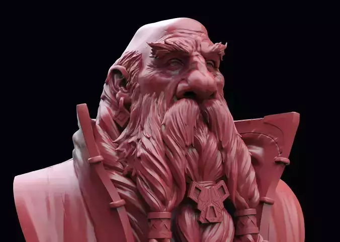 Dwarf Bust 3D print model