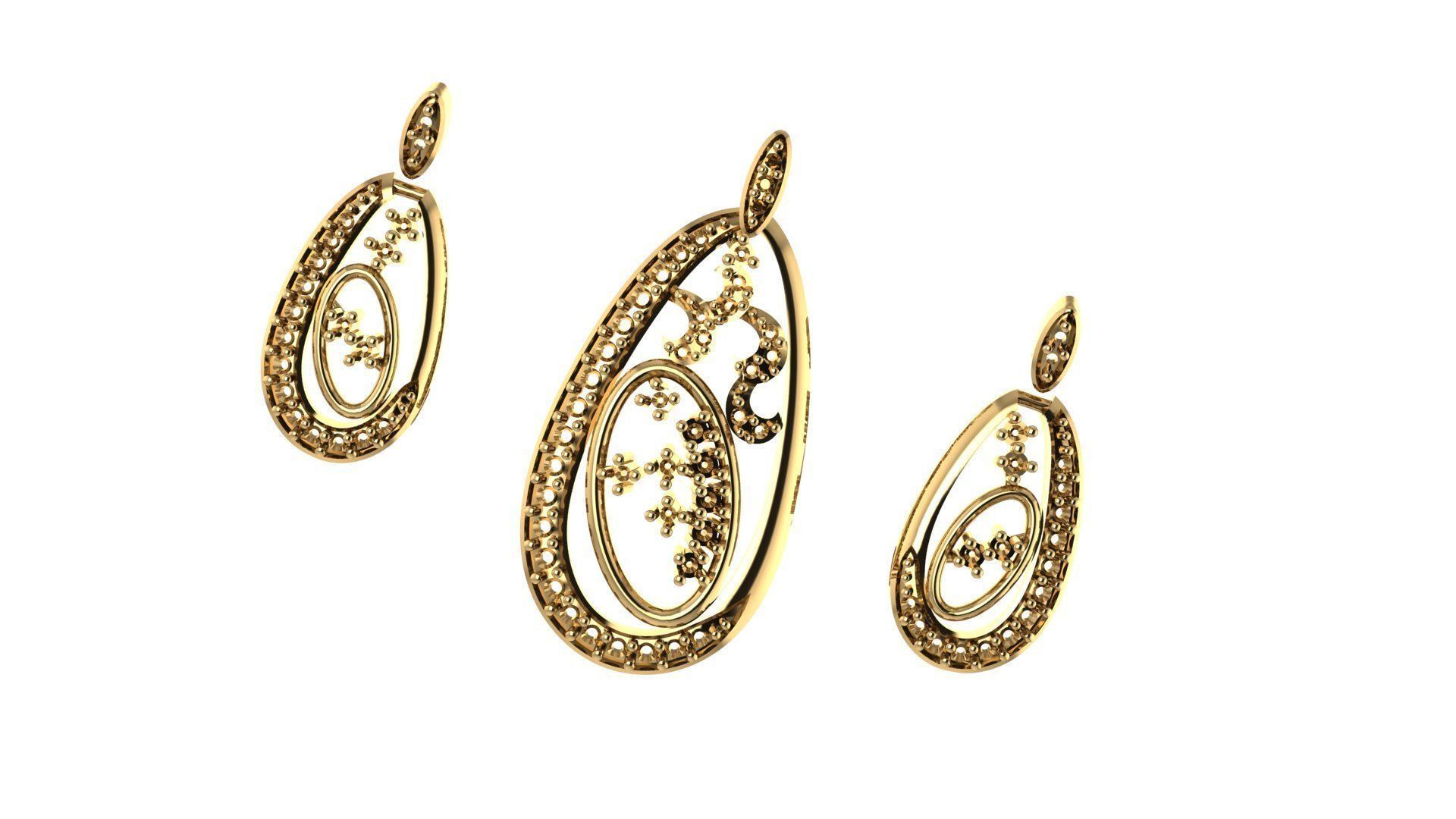 Women pendant 3D print model 3D print model_3