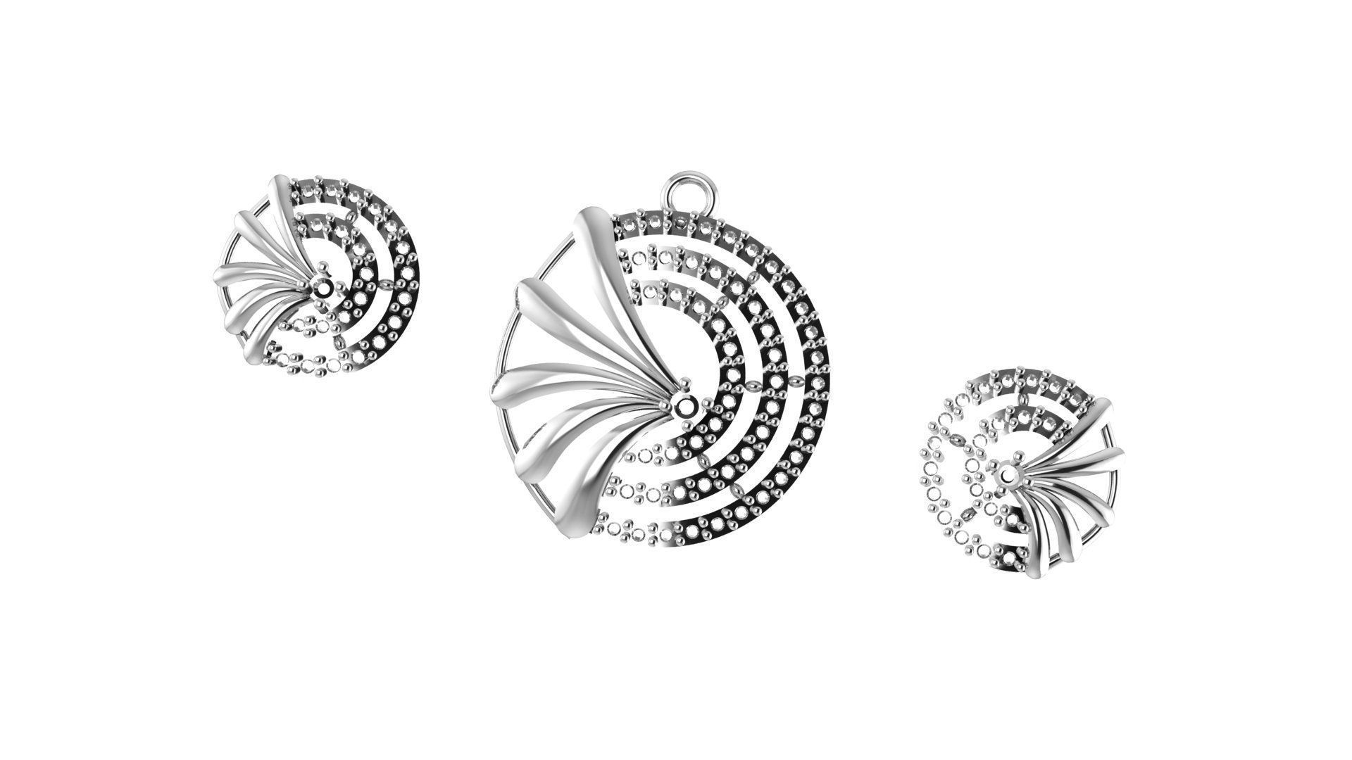 Women pendant 3D print model 3D print model_4