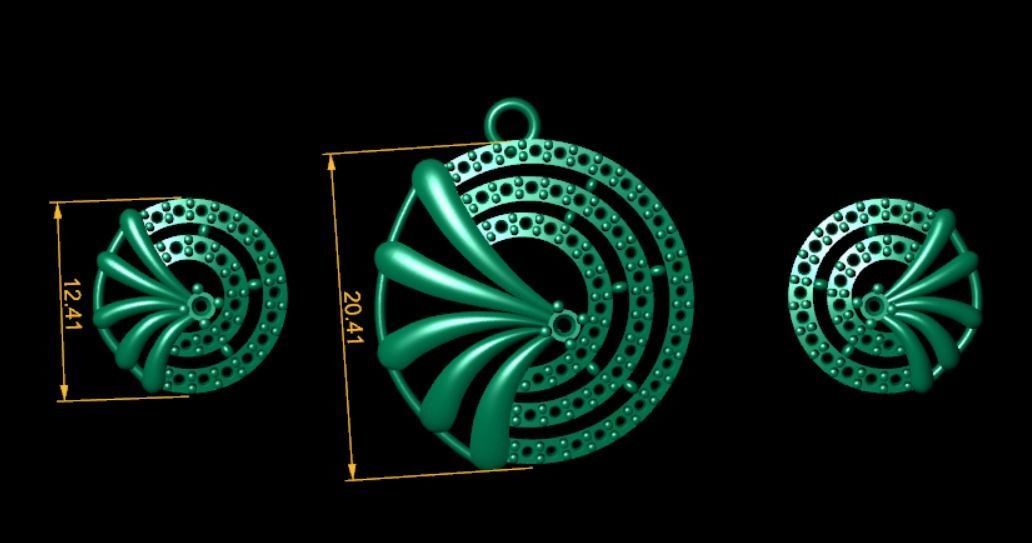 Women pendant 3D print model 3D print model_5