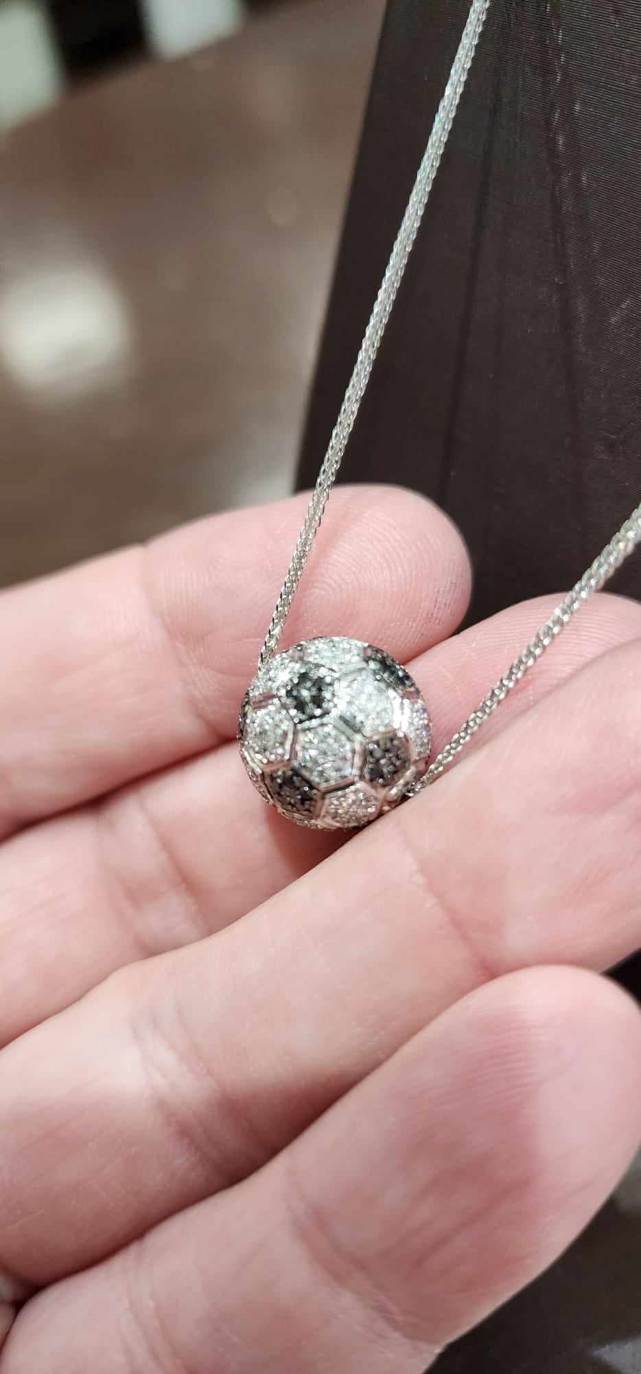 foot ball pendant small 3D print model_2