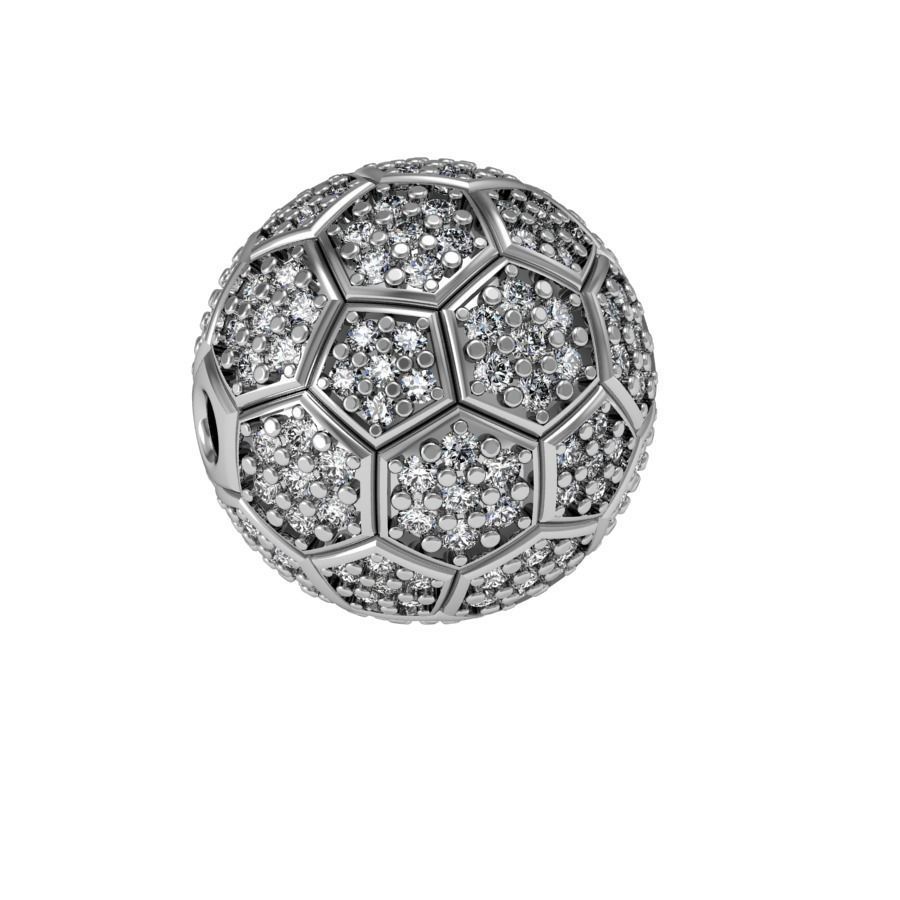 foot ball pendant small 3D print model_7