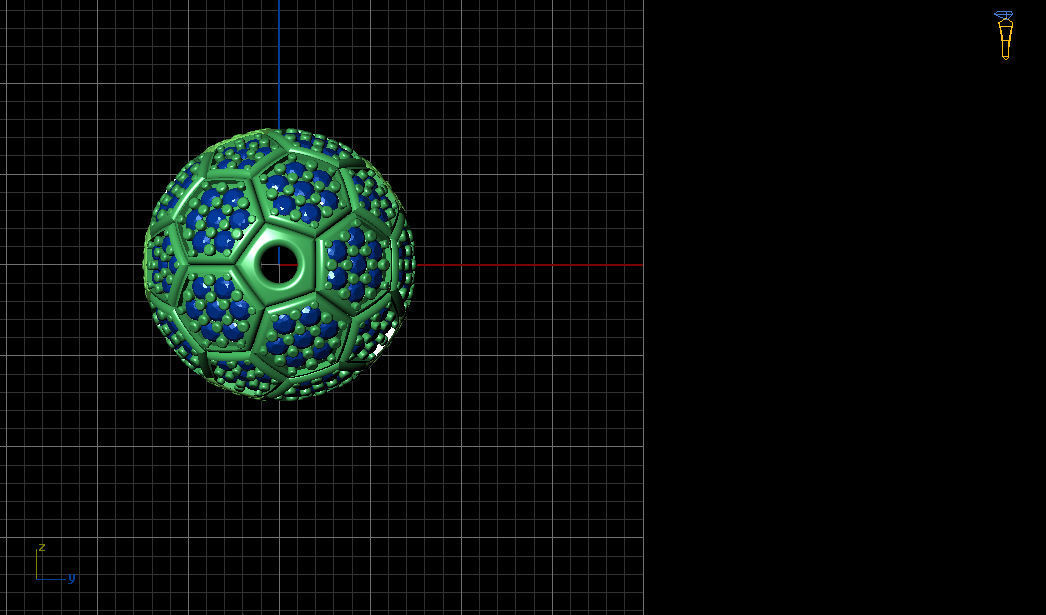 foot ball pendant small 3D print model_5