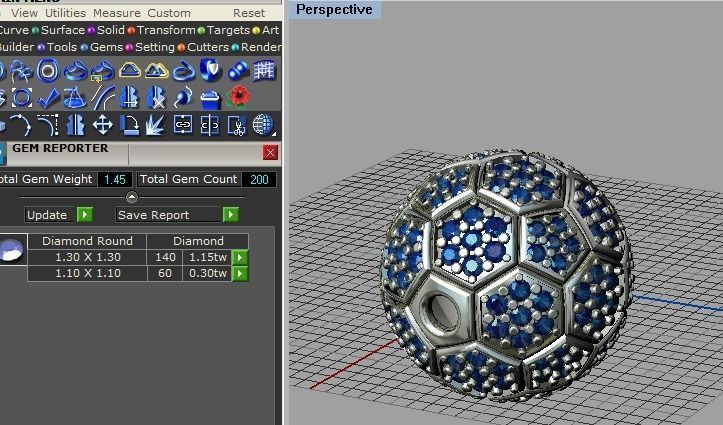 foot ball pendant small 3D print model_6