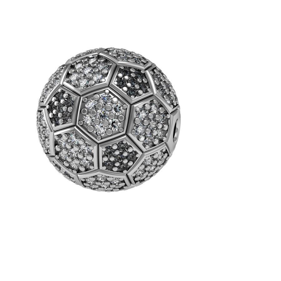 foot ball pendant small 3D print model_8