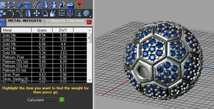 foot ball pendant small 3D print model_1