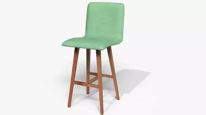 Bar Stool Green Denim