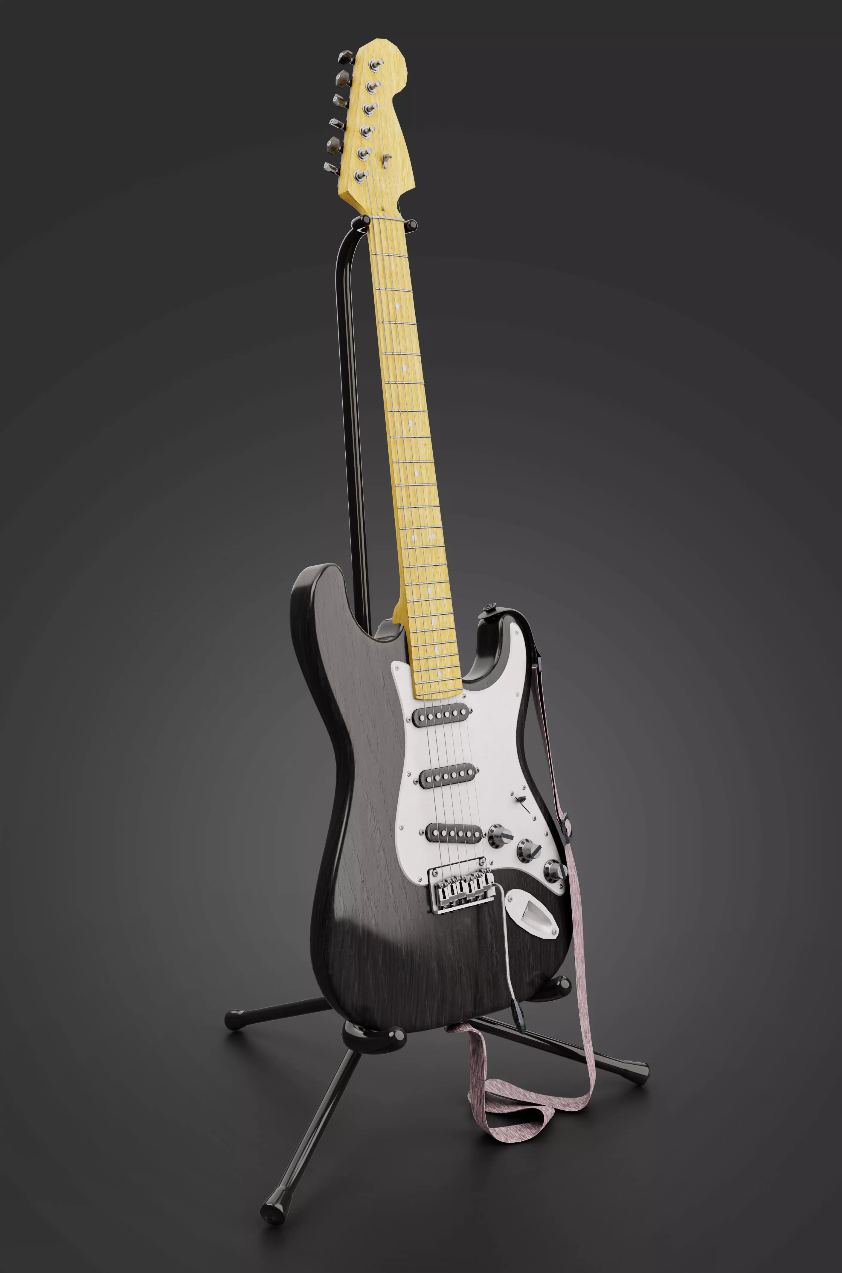Squier Contemporary Special Stratocaster Electric Guitar Low-poly 3D model