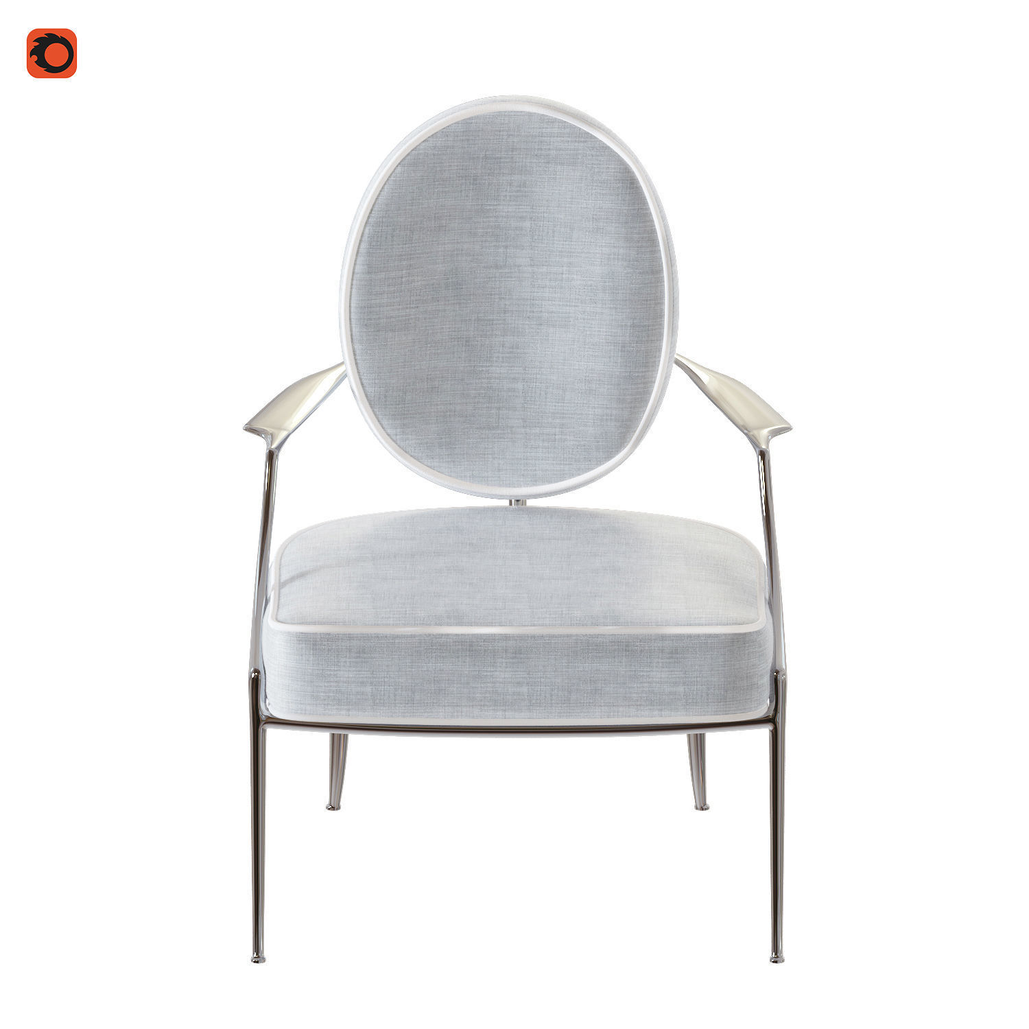 Monsieur Dior Armchair 3D model_2