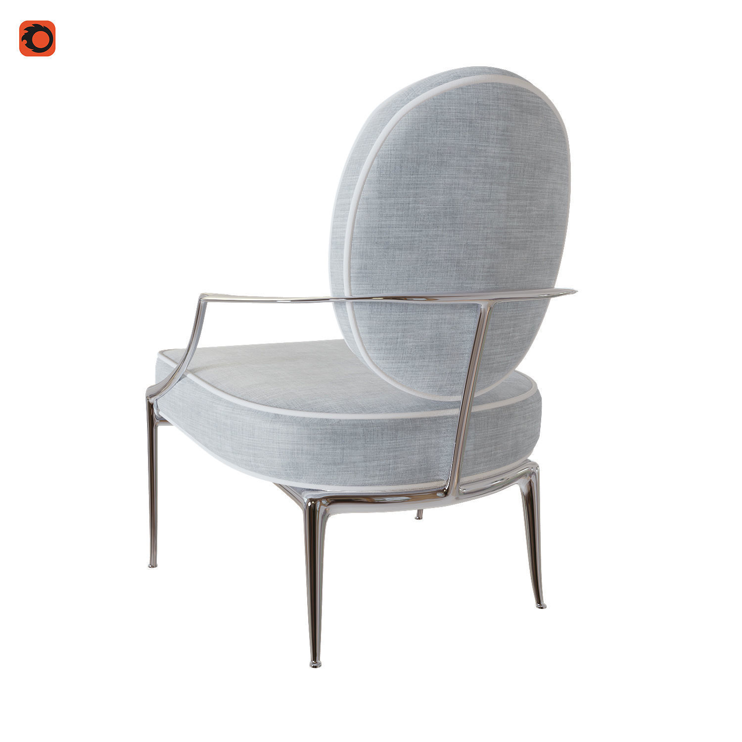 Monsieur Dior Armchair 3D model_1
