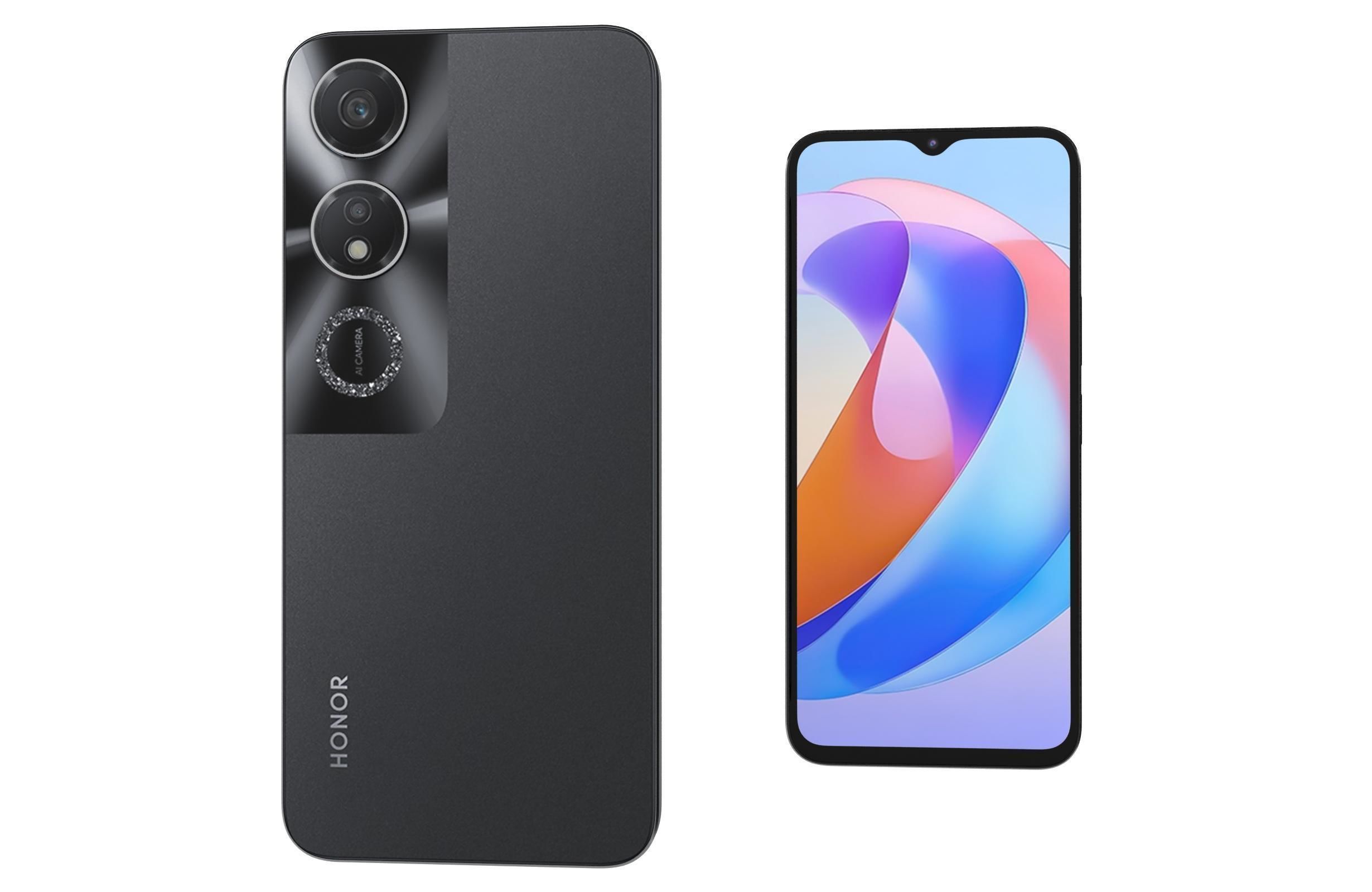 Honor Play 40 Black Low-poly 3D model_7