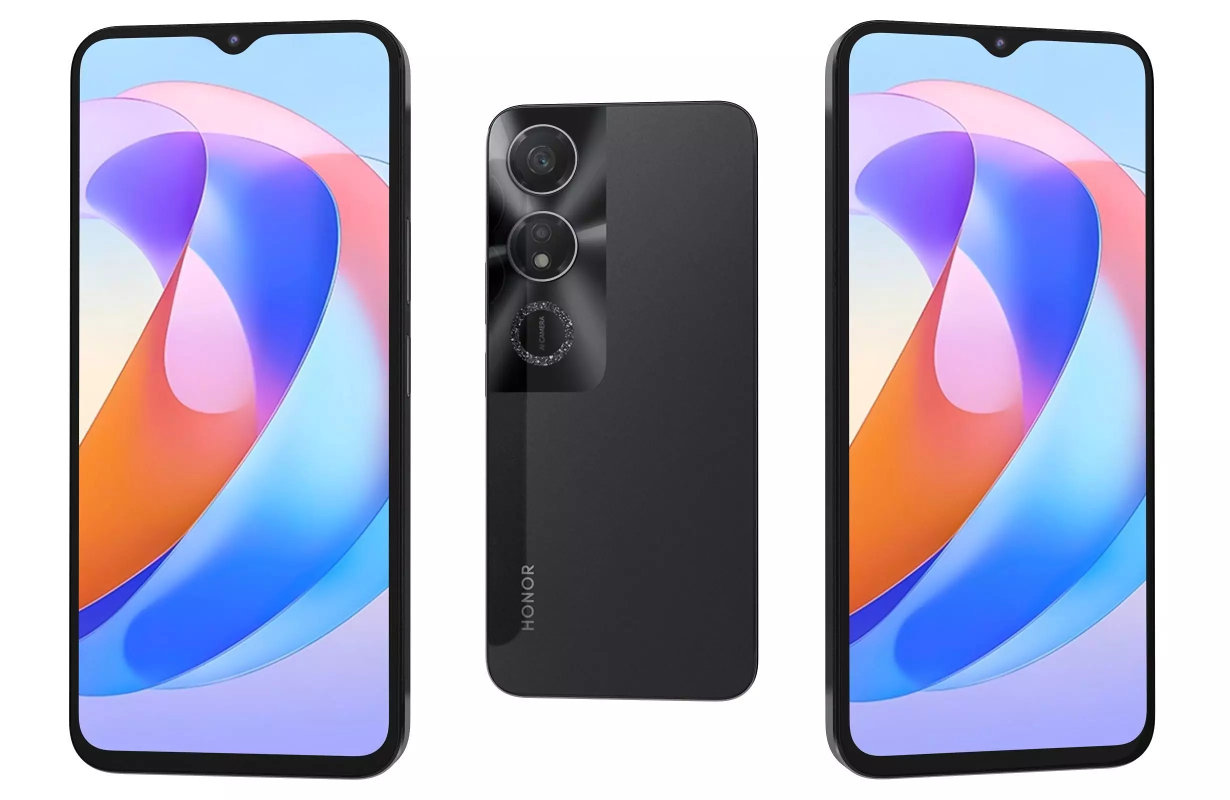 Honor Play 40 Black Low-poly 3D model_0