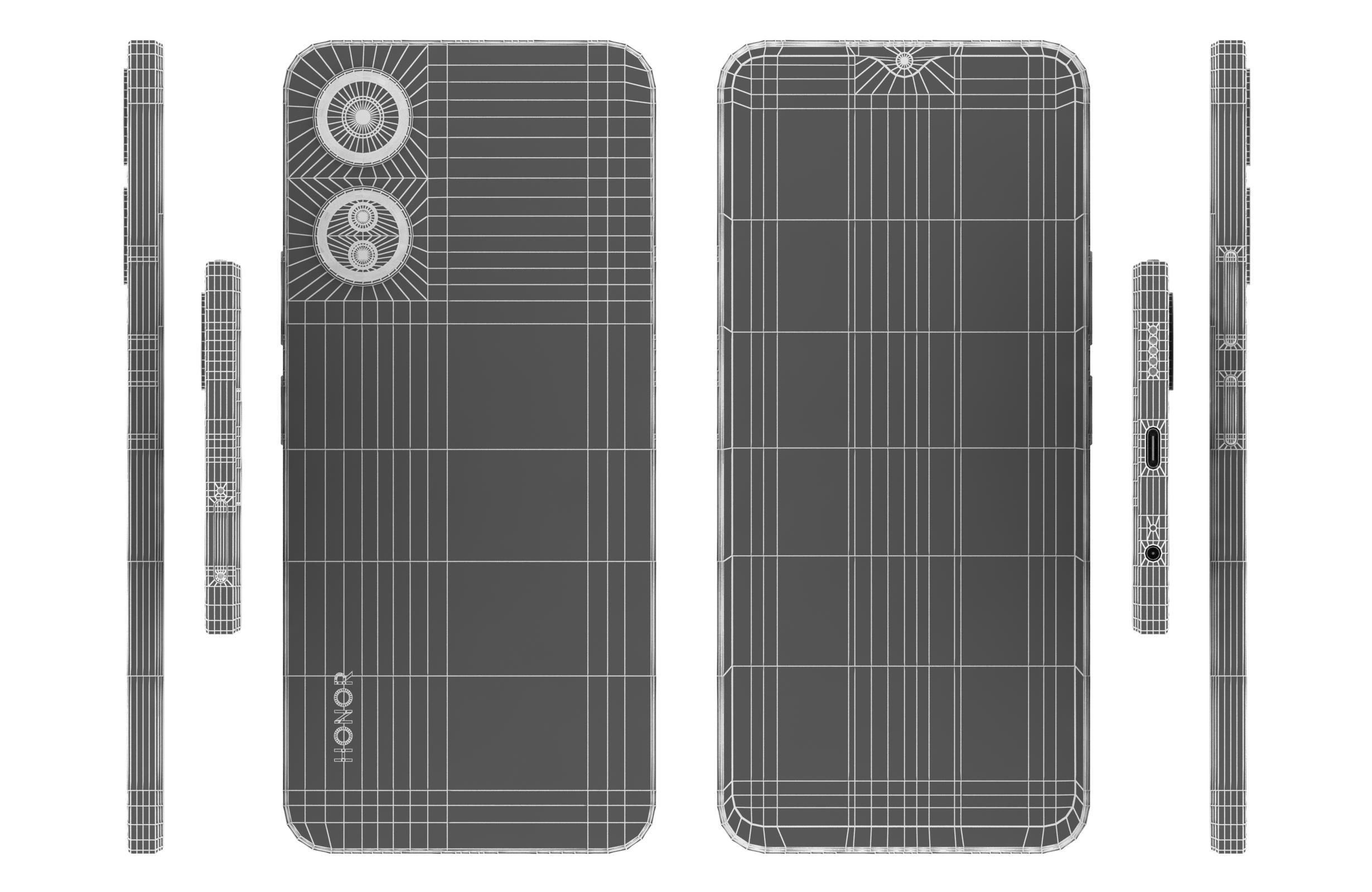 Honor Play 40 Black Low-poly 3D model_17