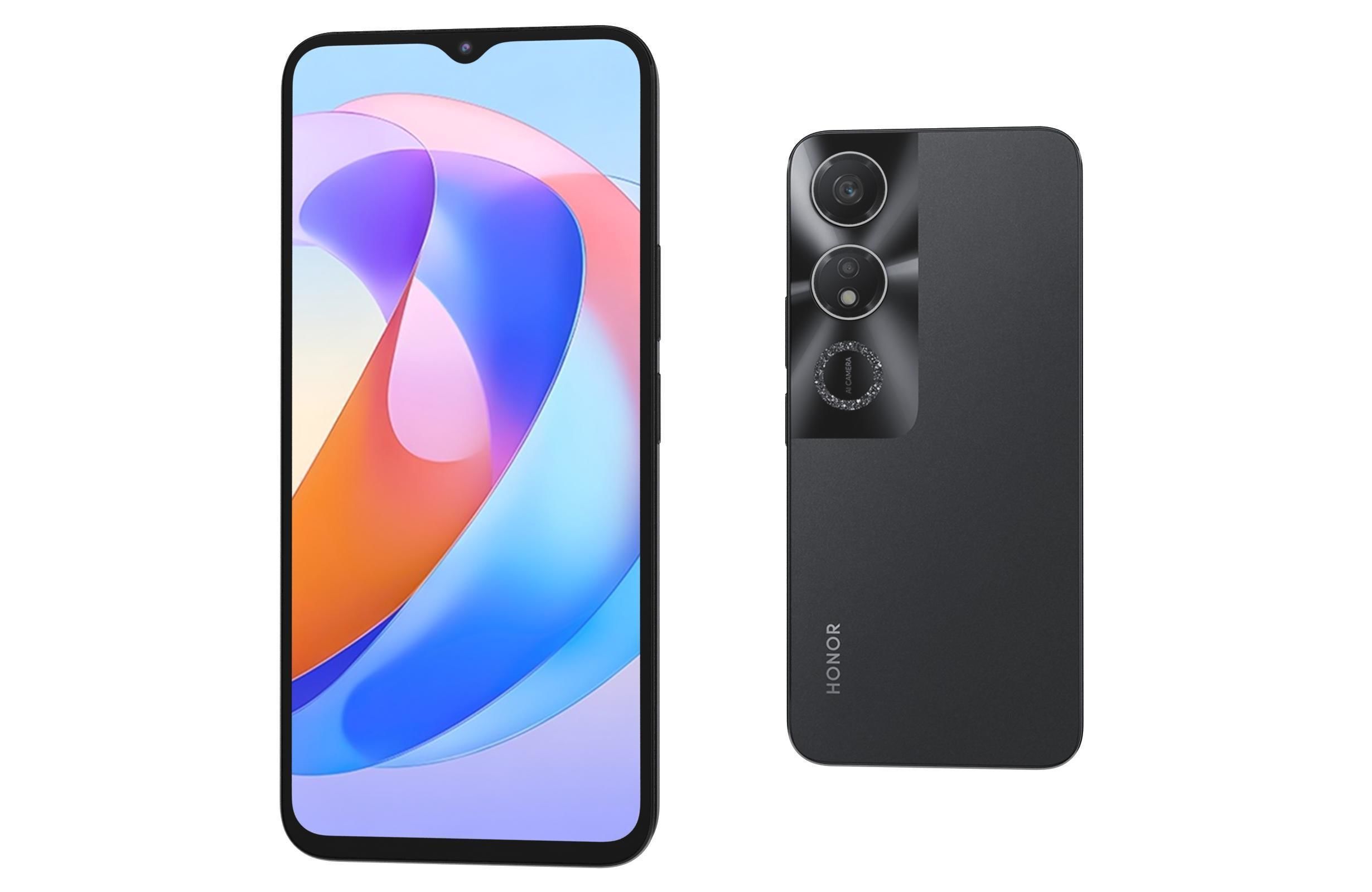 Honor Play 40 Black Low-poly 3D model_6