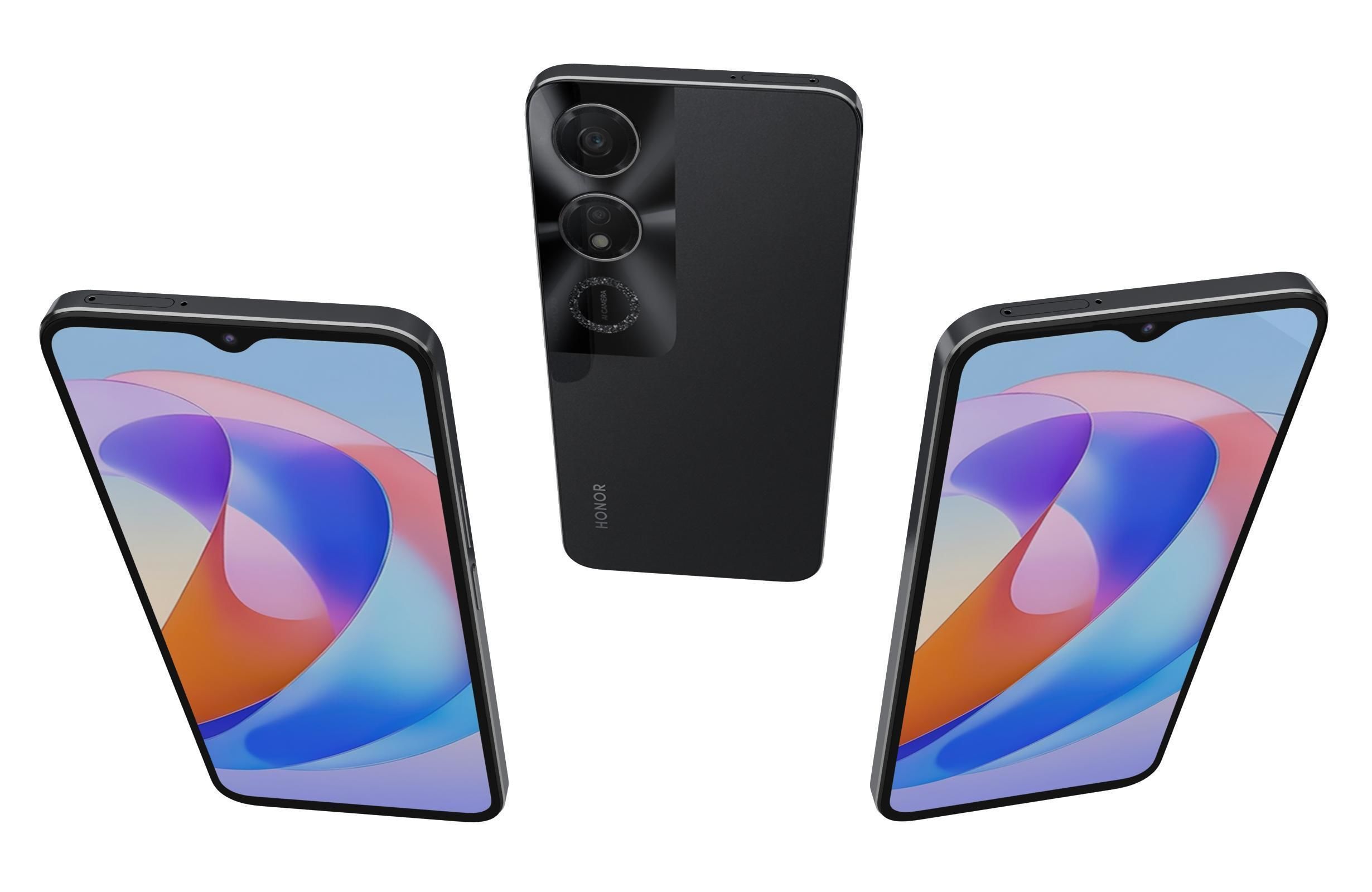 Honor Play 40 Black Low-poly 3D model_1