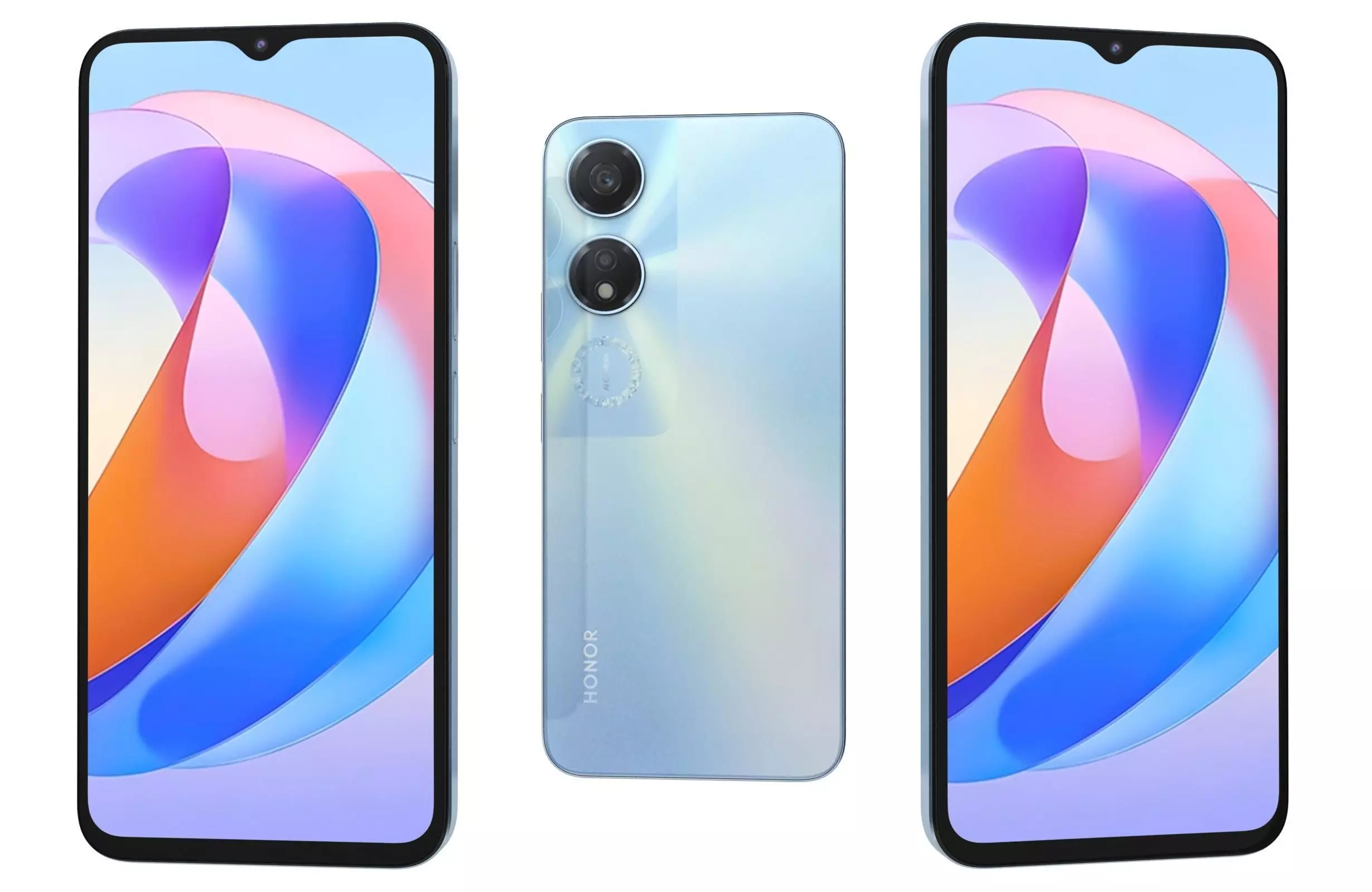 Honor Play 40 Blue Low-poly 3D model_0