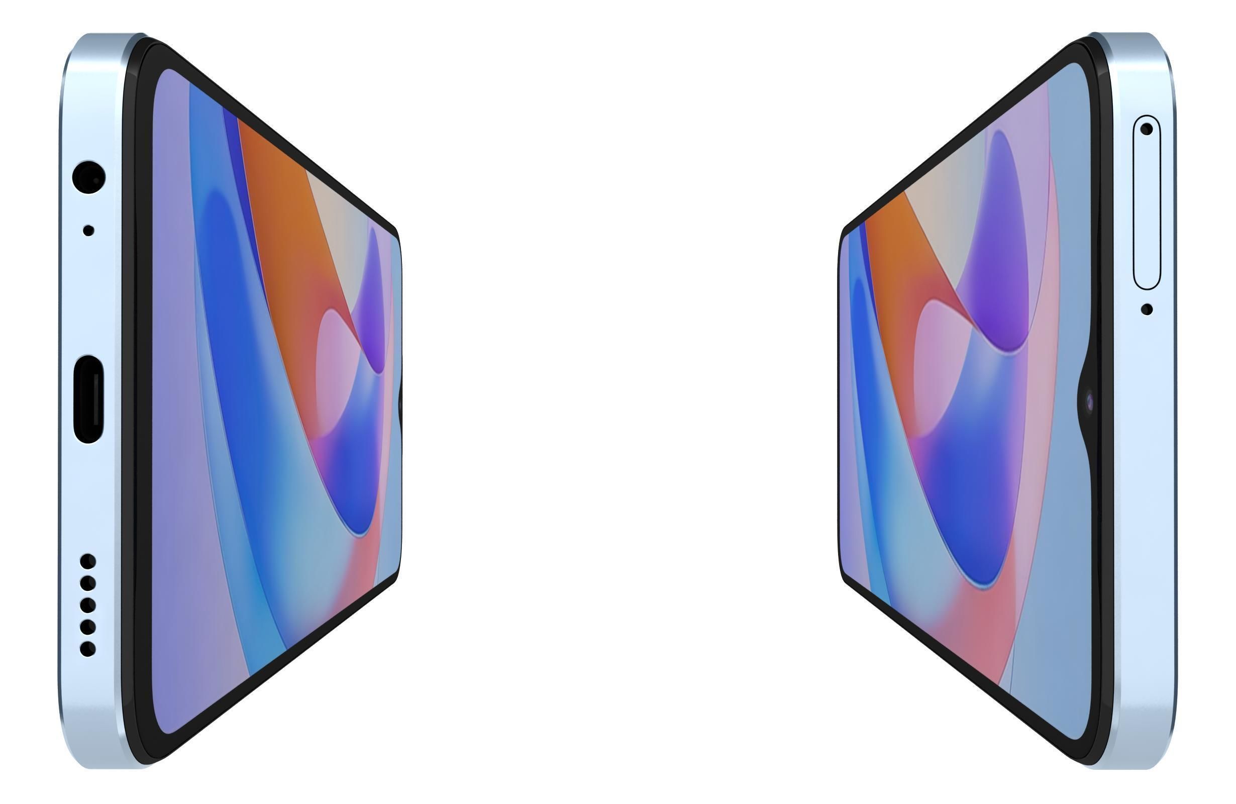 Honor Play 40 Blue Low-poly 3D model_10