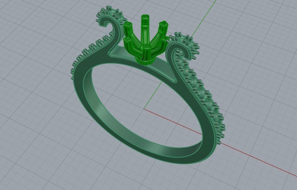 Woman Wedding Ring 0075 3D print model_29