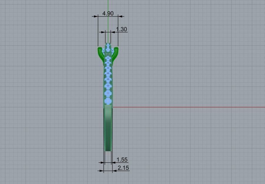 Woman Wedding Ring 0075 3D print model_35