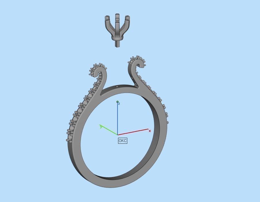 Woman Wedding Ring 0075 3D print model_37