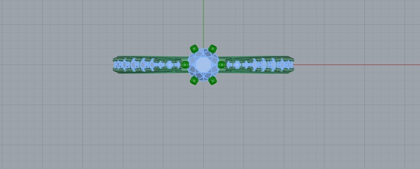 Woman Wedding Ring 0075 3D print model_24