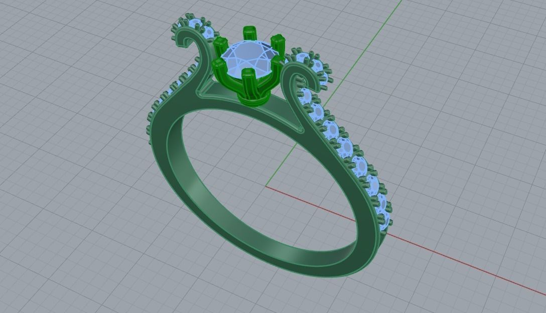 Woman Wedding Ring 0075 3D print model_27