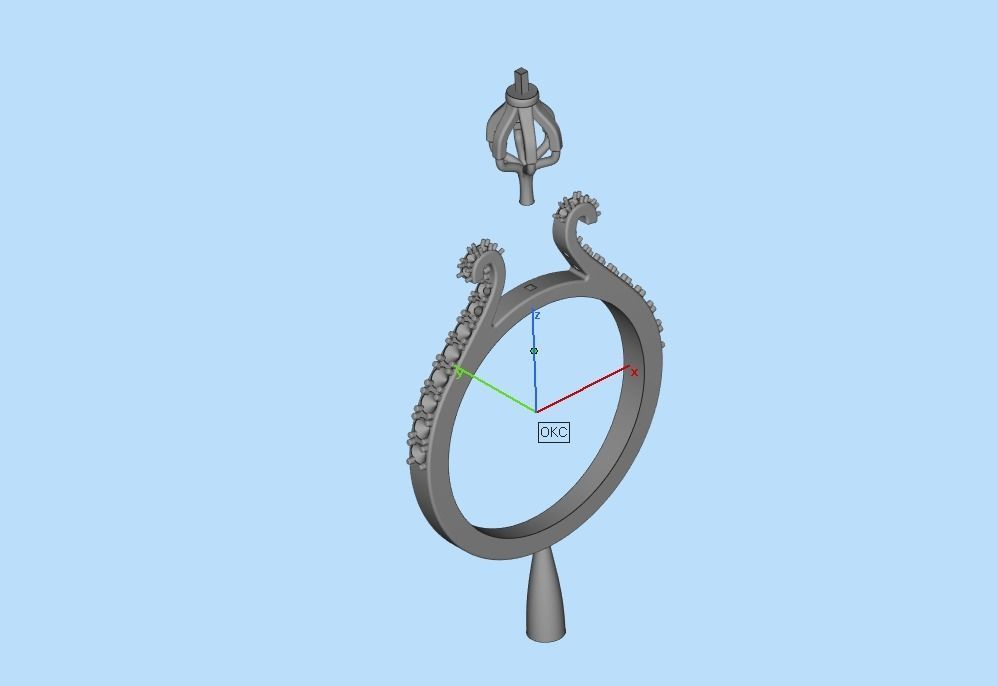 Woman Wedding Ring 0075 3D print model_36