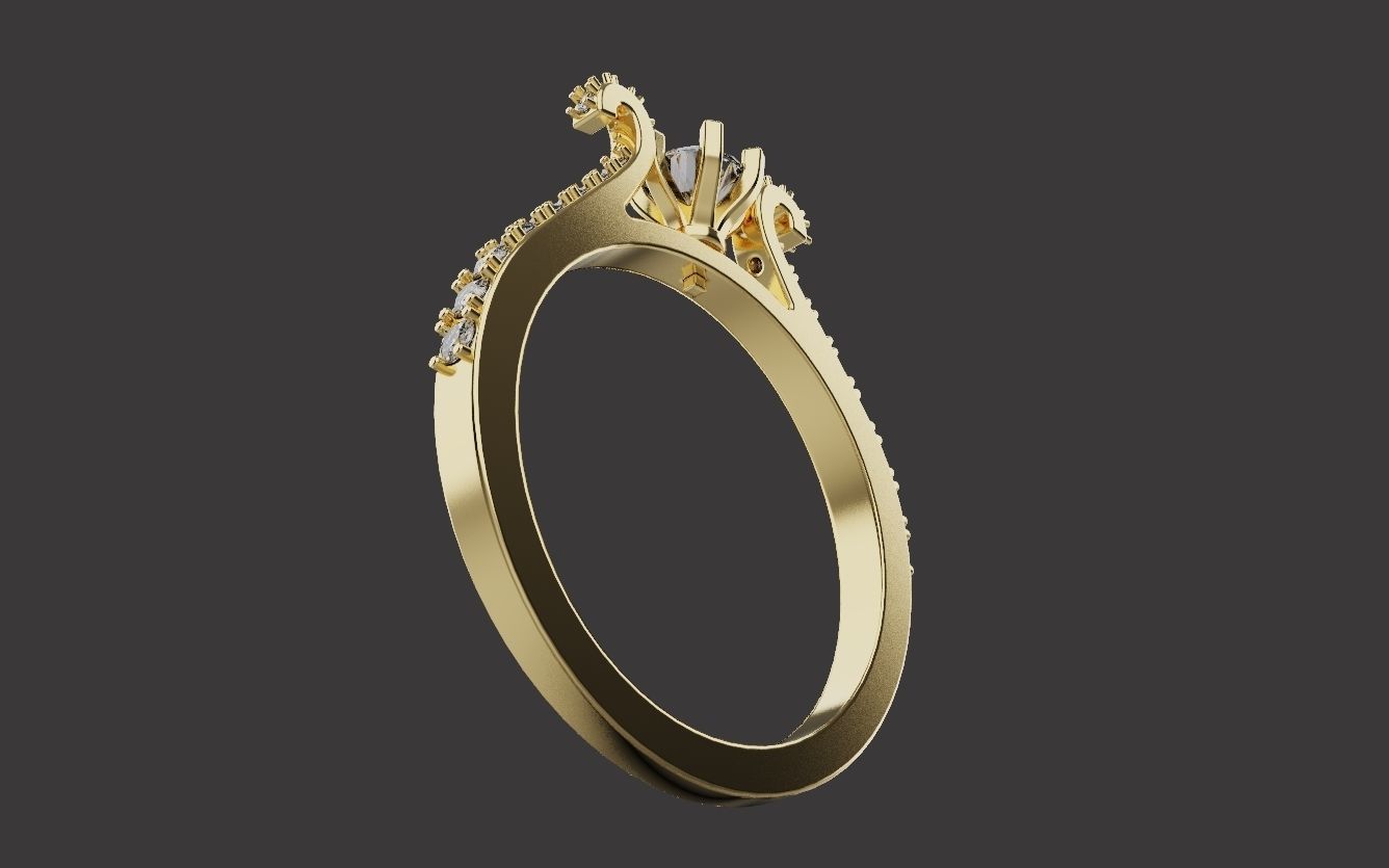 Woman Wedding Ring 0075 3D print model_23