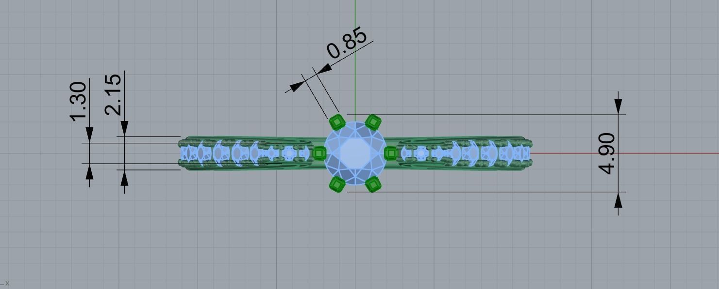 Woman Wedding Ring 0075 3D print model_34