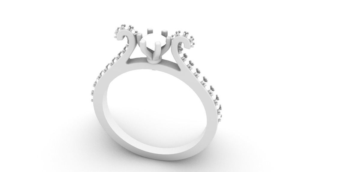 Woman Wedding Ring 0075 3D print model_31