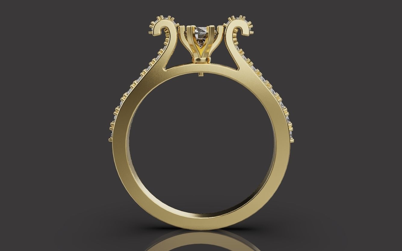 Woman Wedding Ring 0075 3D print model_20